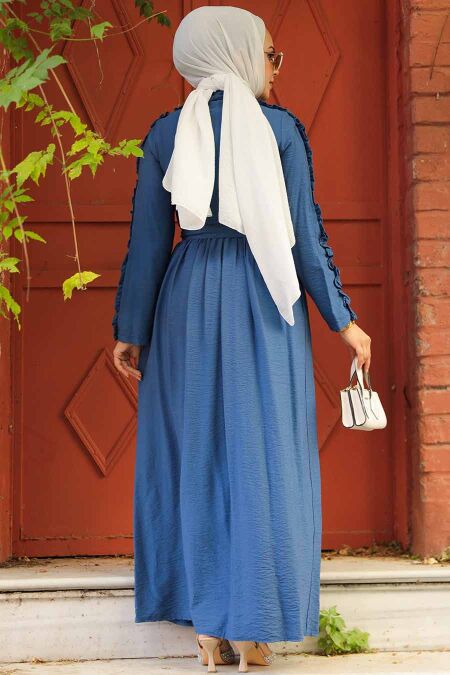 İndigo Blue Hijab Dress 3434IM